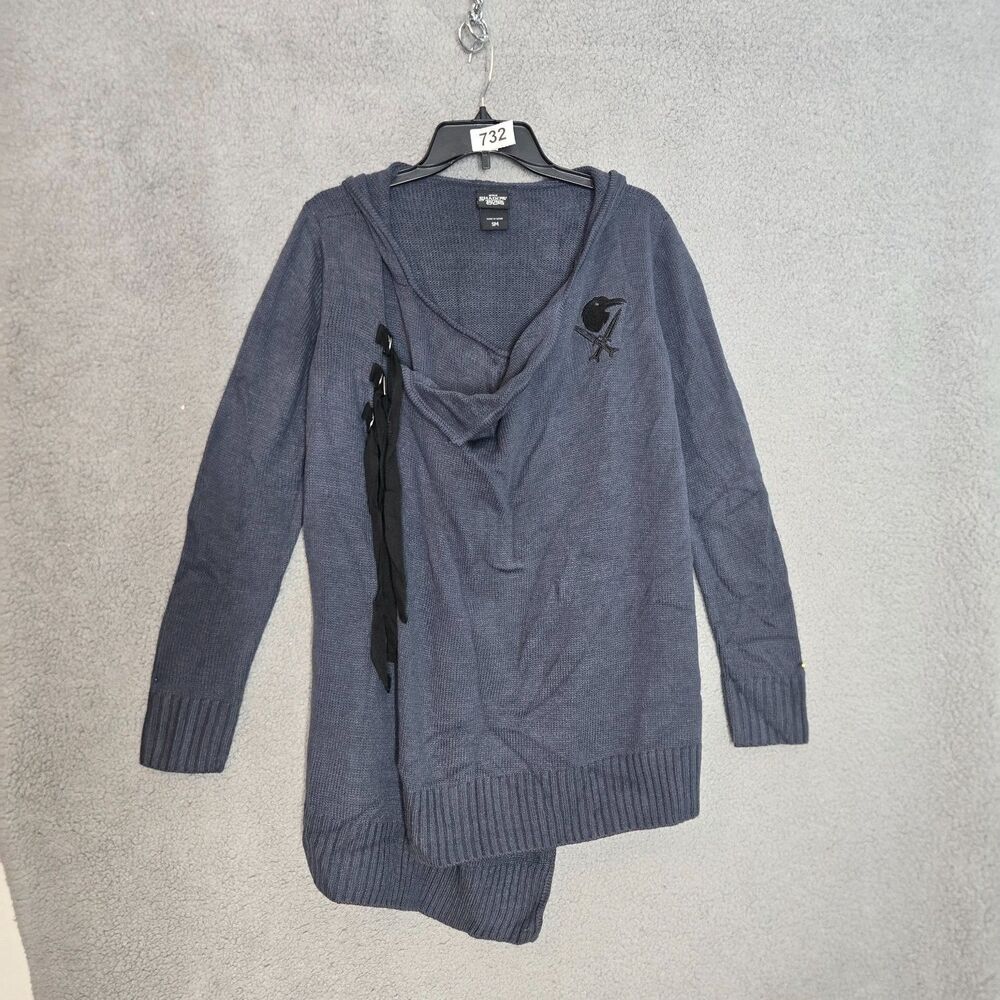 Netflix Shadow and Bone Gothic Sweater Six of Crows Kaz Brekker Womens S Gray